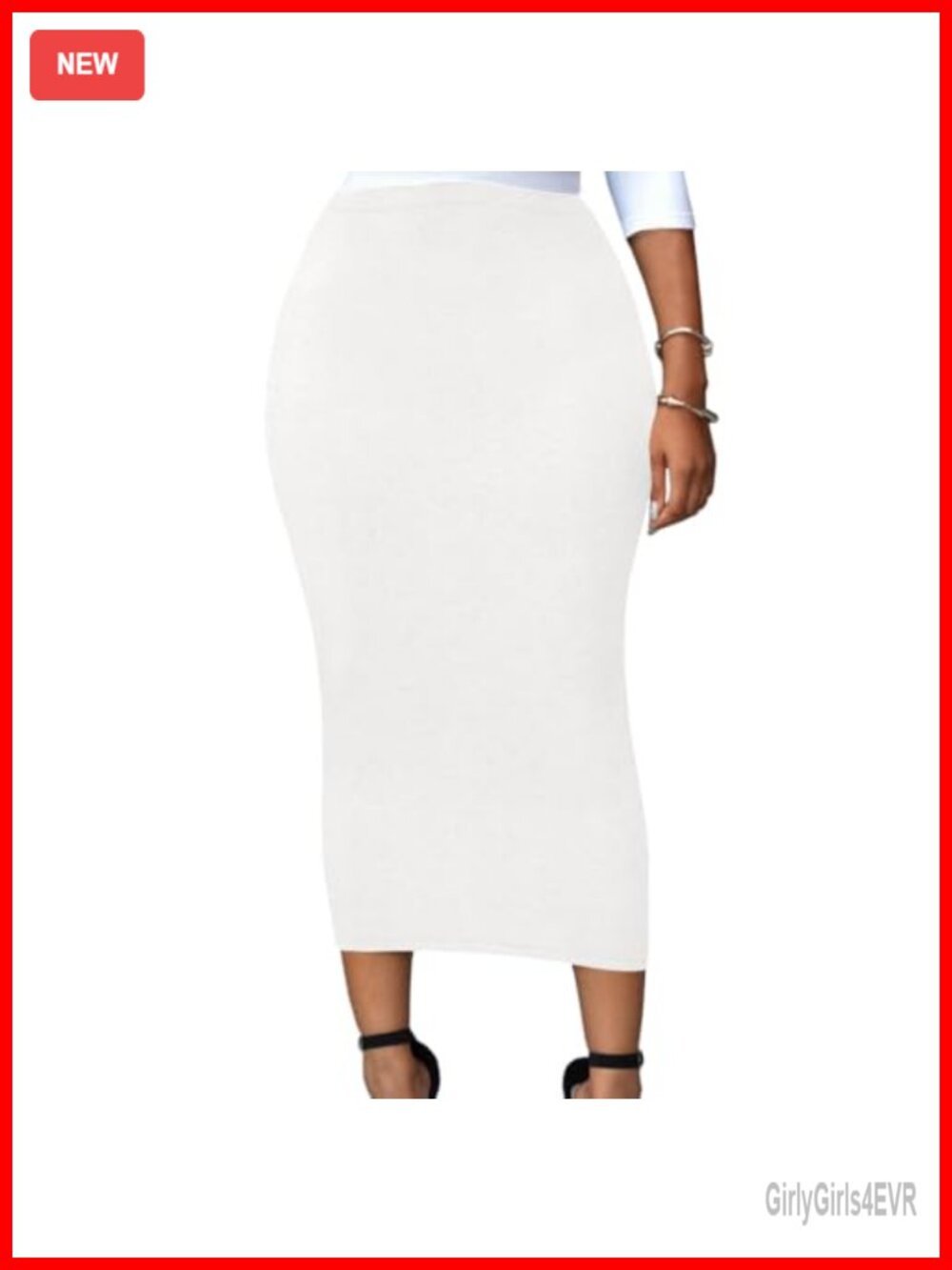 High Waist Bodycon Maxi Pencil Skirt Stretchy Polyester Spandex